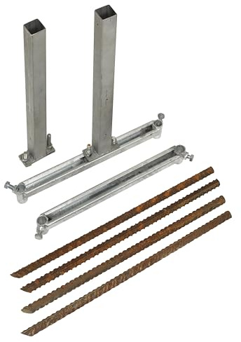 MEFA Easy Mounting P000001 (Colour Steel Coloured, System for Easy Mounting of Mailbox Stands or Parcel Boxes, Size 100 x 145 x 560 mm)