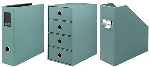 Rössler Papier - S.O.H.O. Office Set Opal mit Stehsammler DIN A4, Ordner DIN A4, 85 mm und 4er Schubladenbox für DIN A5