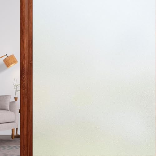 Pellicola Vetri Finestre 100 x 220 cm Autoadesive Anti-Uv Elettrostatica Opaca Decorativa Autoadesiva, Pellicola per Vetri per Ufficio Bagno da Letto, Opaco puro
