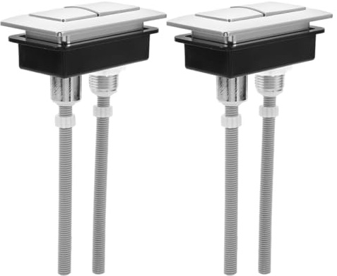 Ipetboom Botón Pulsador de Doble Descarga para Cisterna de Inodoro 2 Piezas Rectangular Color Negro Repuesto para Tanque de Agua Control de Descarga y Ahorro de Agua Color Aleatorio