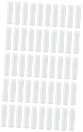 harayaa 50Pcs Lip Tubes Bottles,Round Rotatable for Women Girls Lip Container Cosmetic Tubes for Chapsticks Solid Perfume, white