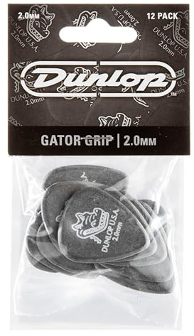 Dunlop 417P200 Médiators Gator Housse Etui Grip 2,00mm sachet de 12