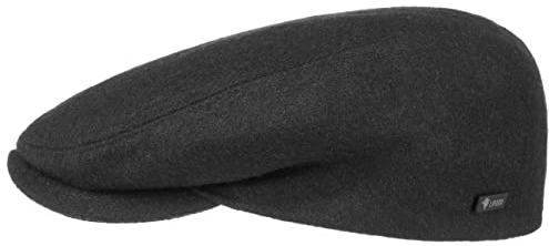 Lipodo Sport Flatcap Schiebermütze Damen Herren Flache Mütze mit Schirm Sportliche Schirmmütze Übergang Winter schwarz 62 cm