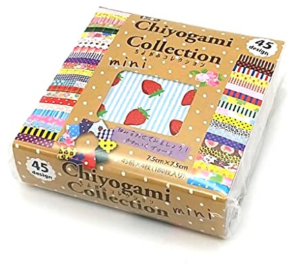 Origamipapier 018055, Chiyogami Collection Mini 7,5 cm x 7,5 cm 180 Blatt aus Japan
