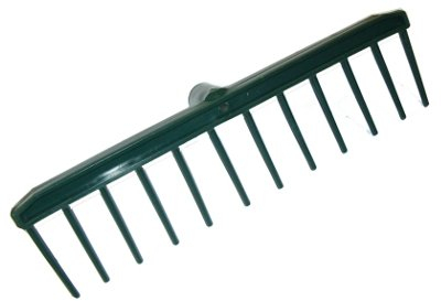 Kunststoff-Rechen 12 Zinken grün (ohne Stiel)