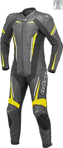 Büse Imola Tuta in pelle moto di One Piece Nero/Giallo 48
