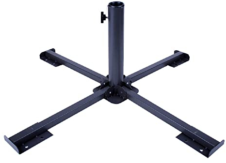 Aktive 53991 - Base ombrellone Pieghevole di Metallo 86x86x34 cm - Colore Nero