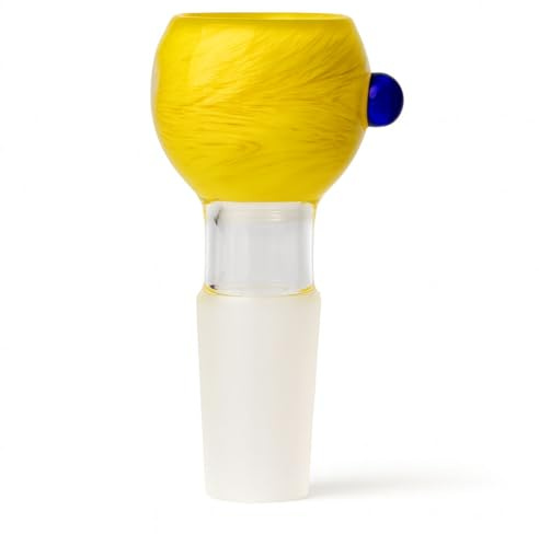 Weedness Heavy Yellow Glass Bowl 18.8 mm - Bowl Adapter Chillum Accessory
