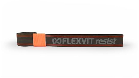FLEXVIT Banda de Fitness de Resist, Color Gris Oscuro (Fuerte), para un Entrenamiento Efectivo de Todo el Cuerpo, HIIT, coordinación, estabilización y Fuerza de Salto, 4 Fuerzas.