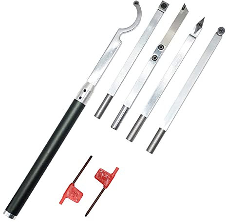 Drechselwerkzeug Hartmetall Drehstahl Mit Aluminiumgriff Finisher/Rougher/Detailer/Hollower-Werkzeug-Set Vollhartmetalleinsatz Schneider Holzbearbeitungswerkzeug