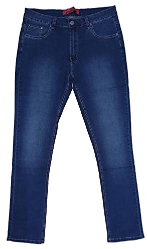 Fantasy Jeans Lungo Leggero Calibrato Taglia Grande Elasticizzato Cotone Uomo (60)