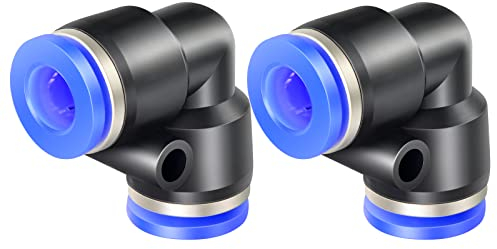 ERGAOBOY 10 Stk Winkel 6mm Rohr OD giunto pneumatico premere per connettersi Rohrverschraubungen Blocco a spinta (PV6)