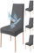 Poligino Fundas Sillas de Comedor Pack 4 Impermeable, Fundas para Sillas Elástica, Suave y Confortable, Gris Oscuro