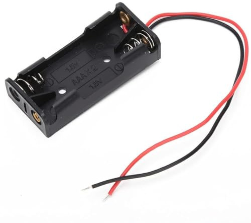 KOSDFOGE 10 Pièces Paquet de Support de Pile Aa, 2X 3X Support de Pile Aaa Boîtier D'Alimentation de Batterie Boîte en Plastique Avec Fil de Plomb(2 sections)