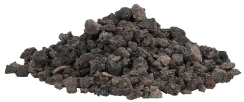 vidaXL Lavagranulat, Lavastein Biologische Filter, Multifunktional Lavamulch für Aquarium Landschaftsbau, Vulkangestein Garten Deko Steine, Schwarz 10 kg 1-2cm