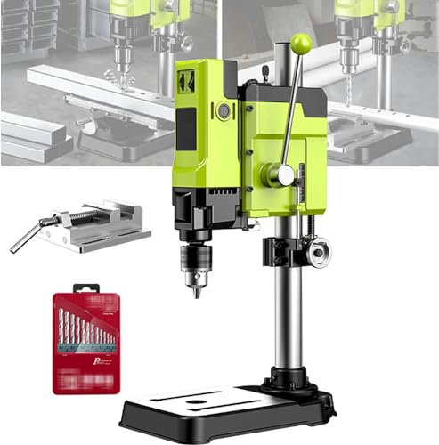 FLTRGO Trapano a Colonna, Trapano a Colonna da Banco Professionale, Trapani a Colonna Elettrica 0-2500r/min, Supporto per Trapano a Colonna per Forature di Precisione