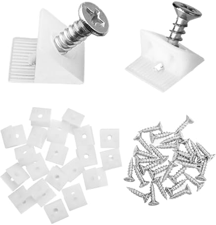 Ewwtrey 120 Pcs Drawer Repair Kit, Drawer Supports Wedges, Plastic Drawer Bottom Sagging Repair Fix Mending Wedges with Screws for Furniture Chest Sagging Drawer Bottom Repair Fixing Wedges