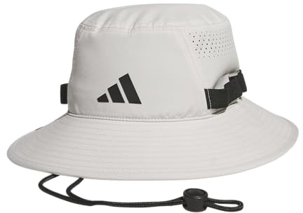 adidas Men's Victory Bucket Hat – Outdoor Sun Boonie for Hiking and Fishing, Wonder Alumina Grey/Black/5, L/XL