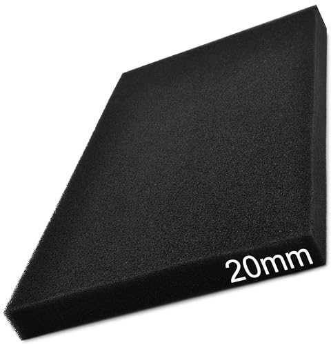 Easyboost Mousse de Filtre à Air 20mm d'épaisseur 28x15cm Universelle à découper pour Scooter Moto Quad Tondeuse Débroussailleuse Motoculteur Tronçonneuse Filtration pour Boite à air