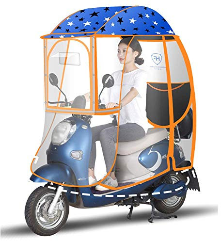 Motorradabdeckung, vollständig geschlossenes transparentes Dach für Elektroautos, Sonnenschutz für Elektromobile, Regen- und Windschutz für Elektroautos, Sonnenschutz für Elektromo