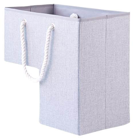 SLXLYH Cesta de escalera en forma de L con asas de agarre, práctica cesta de escalera con doble compartimento para una organización eficiente de los artículos