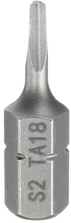 sourcing map Punta per cacciavite triangolare magnetica TA18 1/4 gambo esagonale 1 (25 mm) lungo magnetico S2 acciaio industriale punta cacciavite punta triangolare punte per trapano elettrico