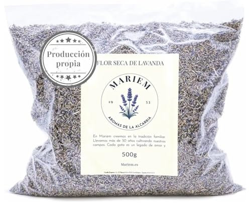 Flor de Lavanda Seca Natural 500 G Mariem 100% Pura Origen España