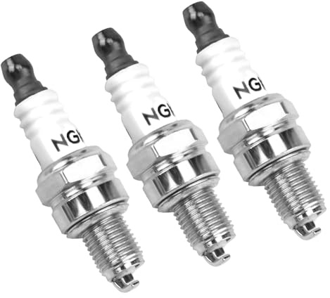 3 candele di accensione CMR5H per tosaerba Ngk CMR5H, candele di accensione per tosaerba Honda, Husqvarna, Echo, facile sostituzione, durevole, scintilla potente per motore, giardino e utensili