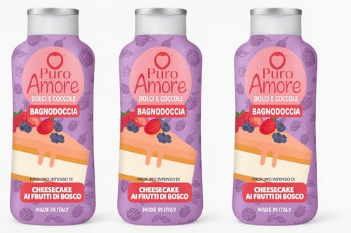 PURO AMORE Bagno Schiuma Cheesecake, 650ml, Confezione da 3 o 6, Fragranza Dolce (3)