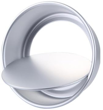 NUOBESTY Molde Desmontable Redondo de 20 CM para Hornear Pasteles, Aleación de Aluminio Fondo Flexible y Protección Anti-Rayaduras para Cocina Casera
