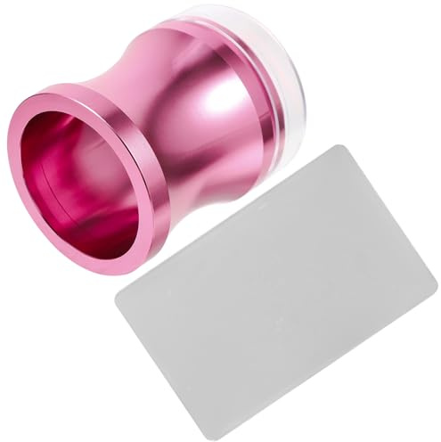 INOOMP Set Timbri per Unghie in Silicone Trasparente Grande, Stencil e Piastra per Nail Art, Kit Strumenti Manicure per Decorazioni Unghie Fai da Te Colore Casuale