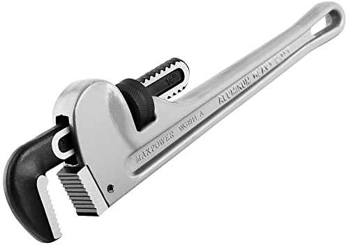 MAXPOWER 350mm Rohrzange 14 Zoll Verstellbarer Schraubenschlüssel, Extra breiter verstellbarer Schraubenschlüssel, Hochleistungs-Aluminiumschlüssel