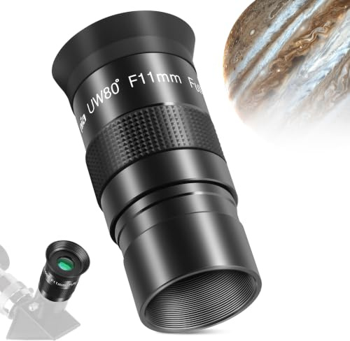 Astromania Telescope Eyepiece 1.25 Inch, 80° Ultra Wide Angle Eyepiece 11mm