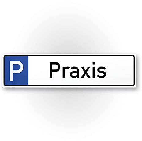 Komma Security Parkplatz Praxis Arztpraxis Heilpraxis Schild Hinweisschild Privatparkplatz Privatgrundstück Parkplatzschild Reserviert - Parkplatz freihalten Stellplatz vermietet Praxis