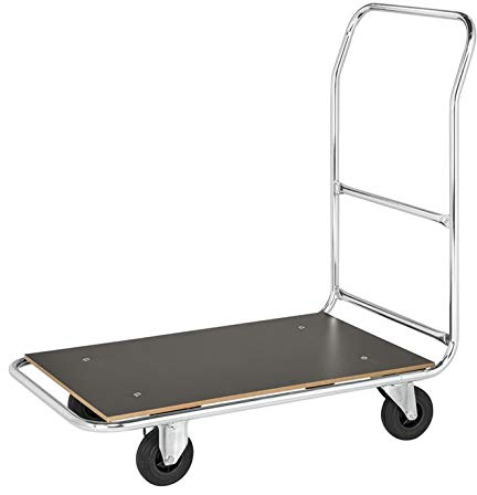 Profi Plattformwagen - Paketwagen - Transportwagen verzinkter Rahmen mit Boden aus laminierter MDF Platte und Gummiräder für innen und außen - Belastbar: 250 kg