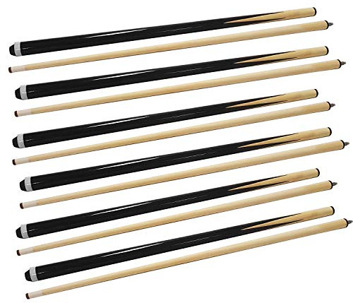 ISPIRITO Pool Sticks Billiard Cues 2-Piece 58 Inch Pool Table Sticks 19 oz 13mm Glue-on Tips Hardwood Wooden Pool Cues Stick Set of 2/4 / 6