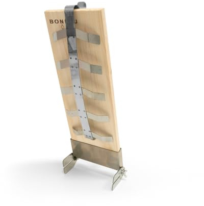 BonFeu Räucherbrett für Fisch – Hochwertiges Holz-Räucherbrett mit Klammern für Feuerschale – Ideal für Räuchern von Fisch – Mit Stilvollem Logo Kochliebhaber