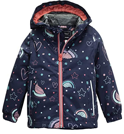 Killtec Unisex funktionell jacka med huva, barnjacka KOS 142 MNS JCKT, mörk marinblå, 98/104, 38223-000