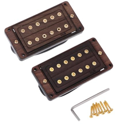 TOYANDONA Gitarren Tonabnehmer Humbucker Gitarren mit Ahornholz und Kupferdraht als Ersatz
