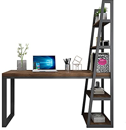 Tavolo da Ufficio Scrivania for PC da casa Tavolo angolare Scrivania multifunzionale con ripiano laterale Stabile postazione di lavoro for sala studio con struttura in metallo Scrivania Ufficio ( Size