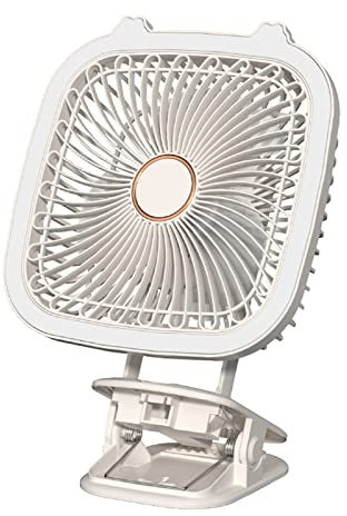 Portable Clip-on Fan 1200mAh Battery Powered Small Powerful USB Desk Fan Light 3 Speed Quiet Rechargeable Table Fan Rechargeable Fan Portable Fan Fan Cooling Fan Light Portable Desktop USB