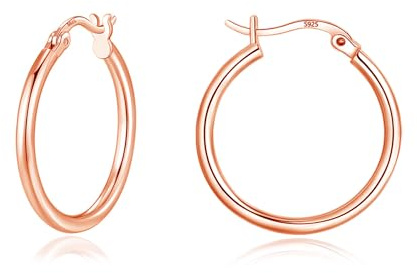Loutade Creoler silver 925, 3 par 925 sterling silver kreoler örhängen set, allergivänligt brosk runda kreoler örhängen, 13/16/20 mm unisex kreoler silver damörhängen för flera öronhål, Sterlingsilver