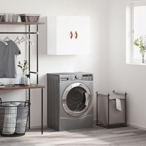 Iiaky Wandschrank Hochglanz-Weiß 60x31x60 cm Badezimmer MöBel Wandschrank HäNgend KüChenhäNgeschrank HäNgeschräNke Holzwerkstoff - 829942