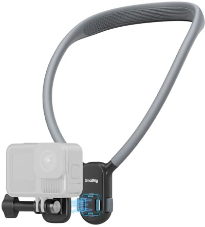 SMALLRIG Magnetische Halshalterung für Actionkameras, Nackenhalterung mit einem klick, für GoPro 13/12/11/10/9, für DJI Osmo 360 Nano/Action 6/5 Pro/4/3, für Insta360 Ace Pro 2-5126