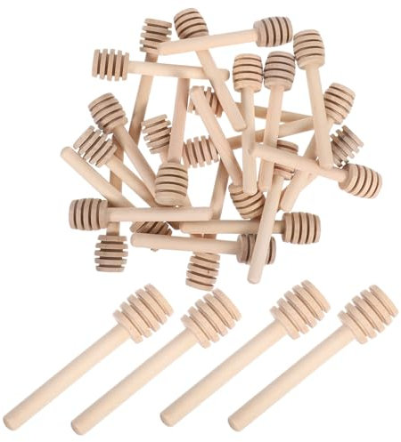 ULTECHNOVO 30piezas Palitos De Madera para Diseño De Ranura Agitadores De Reutilizables para y Café