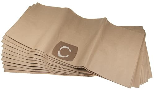vhbw 10x sacchetto compatibile con Parkside PNTS 30/xx aspirapolvere - 33,1cm x 77,7cm beige