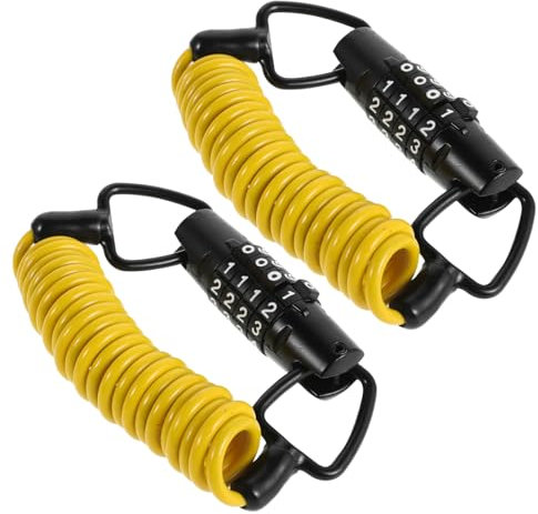 ibasenice 2stücke Motorcycle Lock and Cable Zahlenschloss Mit Kabel Für Motorräder Fahrräder Und Schlüssel Und Sorgenfreies Sicherheitssystem Für Verschiedene Fahrzeuge
