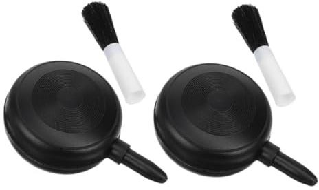 Staubgebläse Reiniger 2 Stück aus Kunststoff, Schwarzes Reinigungsgebläse | Weiche Bürste, Manuelle Quetschballon Pumpe, für Kameralinse und Geräte, für Unterwegs