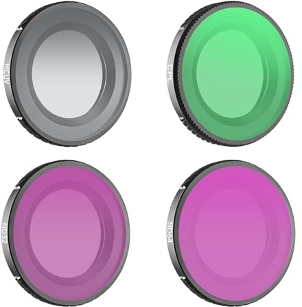 ND Filter Set for DJI Osmo Nano, CPL ND8 ND16 ND32 ND64 ND8/PL ND16/PL ND32/PL ND64/PL MCUV Black-Mist 1/4 Polarizing Neutral Density Camera Lens (MCUV+CPL+ND32+ND64)