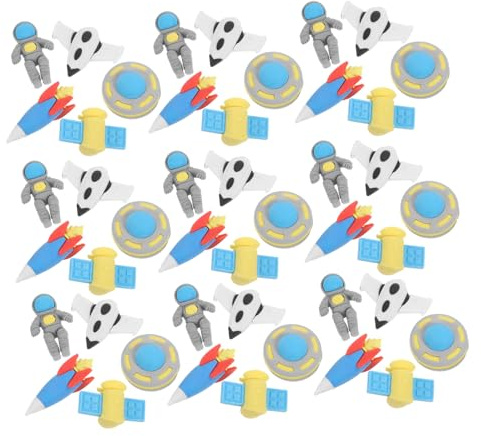 BESPORTBLE 50 3D Con Temática Espacial Para De Satélite A Granel Premios Para El Aula Para Estudiantes Mini Para Mini Borrador De Lápiz Lindo Borrador